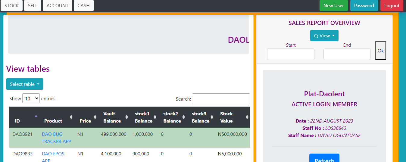 Inventory/POS Solution